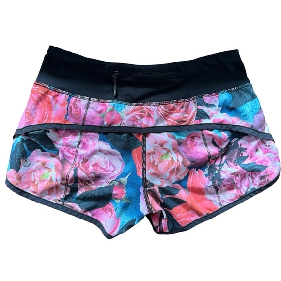 Lululemon Run Speed Shorts Secret Garden 4-way Stretch Size 2 Running Yoga Rare - Picture 5 of 14
